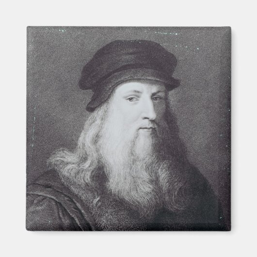 Leonardo da Vinci, gegraveerd door Raphael Magneet (Voorkant)