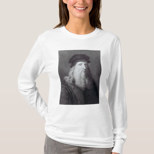 Leonardo da Vinci, gegraveerd door Raphael T-shirt (Voorkant)