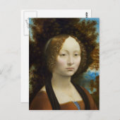 Leonardo da Vinci Ginevra de' Benci Briefkaart (Voorkant / Achterkant)