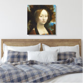 Leonardo da Vinci Ginevra de' Benci Canvas Afdruk (Insitu (Slaapkamer))