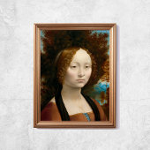 Leonardo da Vinci Ginevra de Benci Old Famous Art Poster