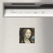 Leonardo Da Vinci Ginevra De' Benci Painting Magneet (Insitu (Vaatwasser))