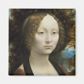 Leonardo Da Vinci Ginevra De' Benci Painting Magneet (Voorkant)