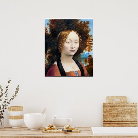 Leonardo da Vinci - Ginevra de' Benci Poster (Keuken)
