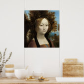 Leonardo da Vinci Ginevra de' Benci Wall Art Poster (Keuken)