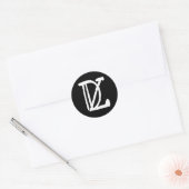 Leonardo da Vinci handtekening autograaf beroemde Ronde Sticker (Envelop)