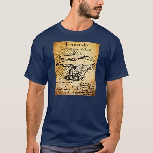 Leonardo da Vinci Helicopter T-shirt (Voorkant)