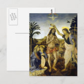 Leonardo da Vinci Het aptisme van Christus Briefkaart (Voorkant / Achterkant)