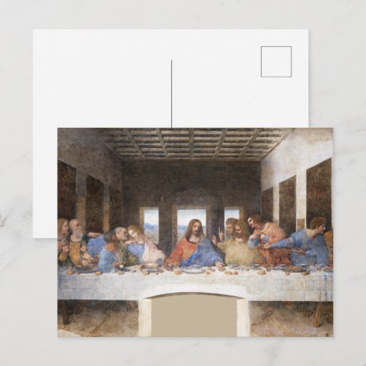 Leonardo da Vinci Het Laatste Avondmaal Kunst Kuns Briefkaart (Voorkant / Achterkant)