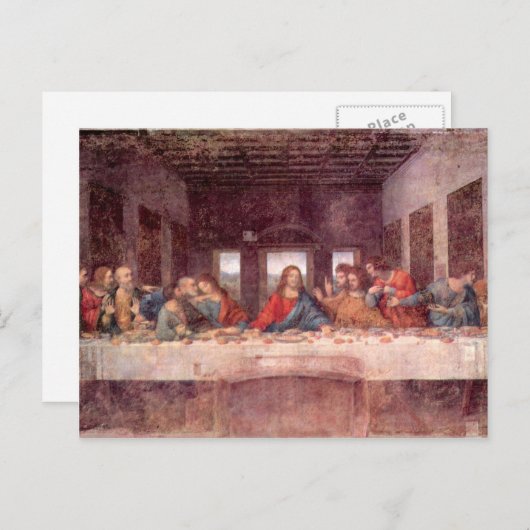 Leonardo da Vinci - Het laatste eten Briefkaart (Voorkant / Achterkant)