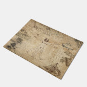 Leonardo Da Vinci Het Man van Vitruvian Deurmat (Schuin)