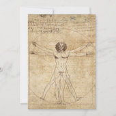 Leonardo Da Vinci Het Man van Vitruvian Kaart (Voorkant)