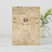 Leonardo Da Vinci Het Man van Vitruvian Kaart (Staand voorkant)