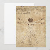 Leonardo Da Vinci Het Man van Vitruvian Kaart (Voorkant / Achterkant)