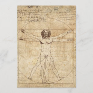 Leonardo Da Vinci Het Man van Vitruvian Kaart