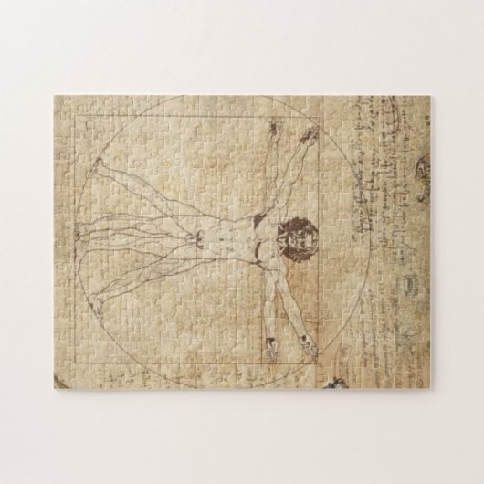 Leonardo da Vinci Het Man van Vitruvian Legpuzzel (Horizontaal)
