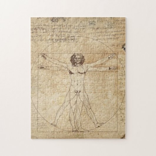 Leonardo da Vinci Het Man van Vitruvian Legpuzzel (Verticaal)