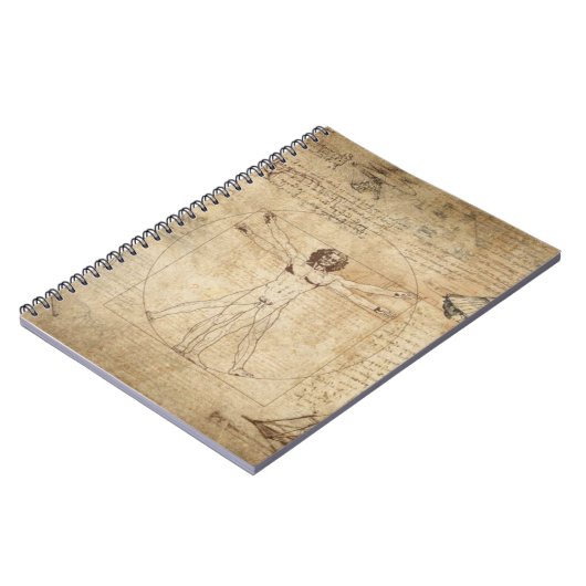Leonardo Da Vinci Het Man van Vitruvian Notitieboek (Linkerzijde)
