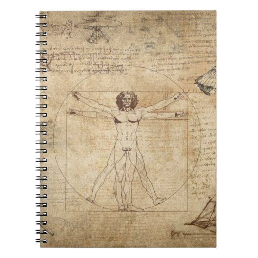 Leonardo Da Vinci Het Man van Vitruvian Notitieboek (Voorkant)