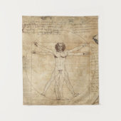 Leonardo Da Vinci Het Man van Vitruvian Wandkleed (Voorkant)