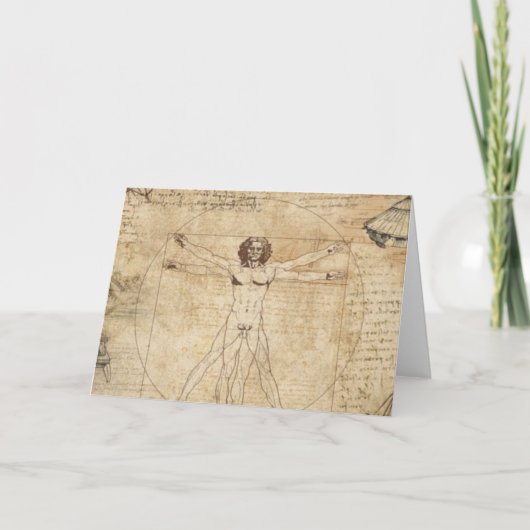 Leonardo da Vinci Het Vitruviaanse Man Kaart (Voorkant)
