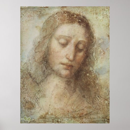 Leonardo da Vinci Hoofd Christus Poster (Voorkant)
