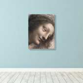 Leonardo da Vinci Hoofd van de Maagd Canvas Afdruk (Insitu (Houten vloer))