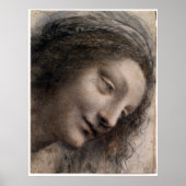 Leonardo da Vinci Hoofd van de Maagd Poster (Voorkant)
