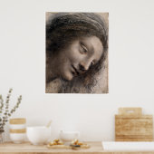 Leonardo da Vinci Hoofd van de Maagd Poster (Keuken)