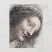 Leonardo da Vinci Hoofd van de Maagd Schets Kunst Briefkaart (Voorkant)
