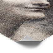 Leonardo da Vinci Hoofd van de Maagd Schets Kunst Poster (Hoek)