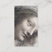 Leonardo da Vinci Hoofd van de Maagd Schets Kunst Visitekaartje (Achterkant)