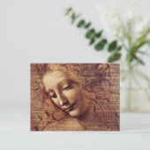 Leonardo da Vinci - hoofd van een jonge vrouw Briefkaart (Staand voorkant)