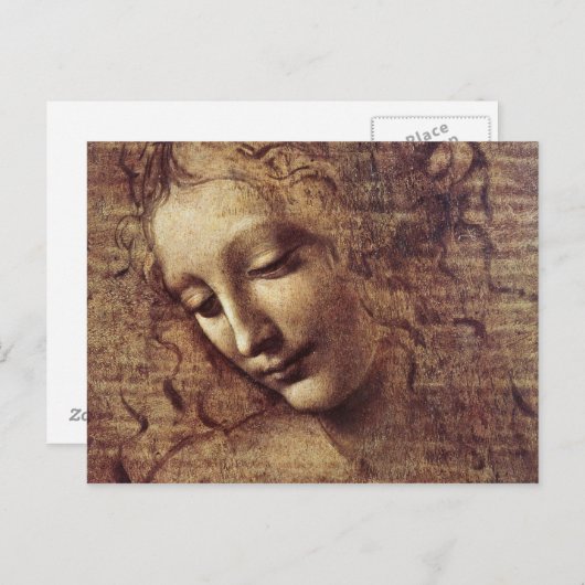 Leonardo da Vinci - hoofd van een jonge vrouw Briefkaart (Voorkant / Achterkant)