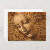 Leonardo da Vinci hoofd van een vrouw Briefkaart (Voorkant / Achterkant)