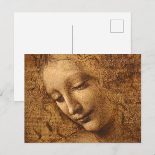 Leonardo da Vinci hoofd van een vrouw Briefkaart (Voorkant / Achterkant)