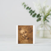 Leonardo da Vinci hoofd van een vrouw Vierkante Visitekaartje (Staand voorkant)