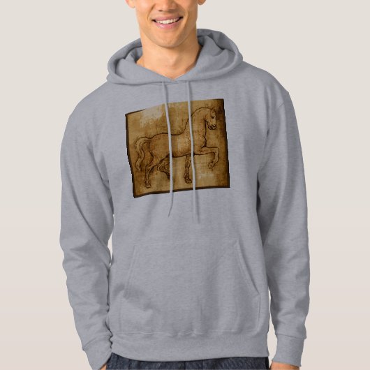 Leonardo Da Vinci Horse Art Hoodie (Voorkant)