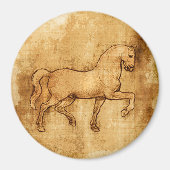 Leonardo Da Vinci Horse Art Magneet (Voorkant)