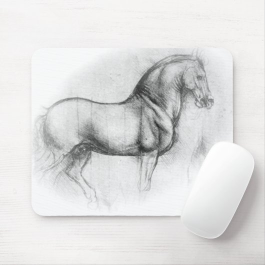Leonardo Da Vinci Horse mousepad Muismat (Met muis)
