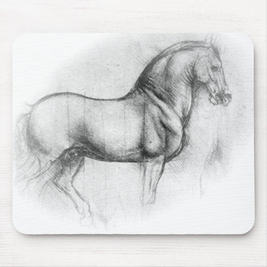Leonardo Da Vinci Horse mousepad Muismat (Voorkant)