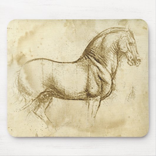 Leonardo Da Vinci Horse Muismat (Voorkant)
