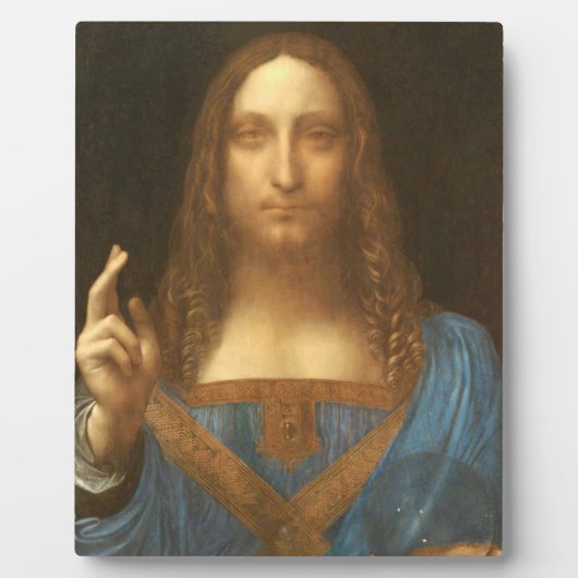 Leonardo Da Vinci Jesus Salvator Mundi Fotoplaat (Voorkant)