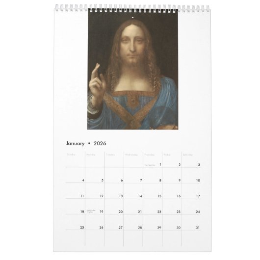 Leonardo da Vinci Kalender (Jan 2026)