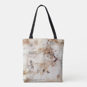 Leonardo da Vinci Katte Schets Boodschappentas Tote Bag (Achterkant)