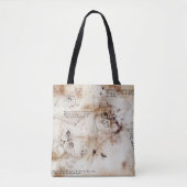 Leonardo da Vinci Kattenschets Canvas tas (Voorkant)
