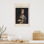 Leonardo da Vinci Kunstprint - Dame met een Poster (Keuken)