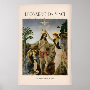 Leonardo da Vinci Kunstprint De Doop van Poster
