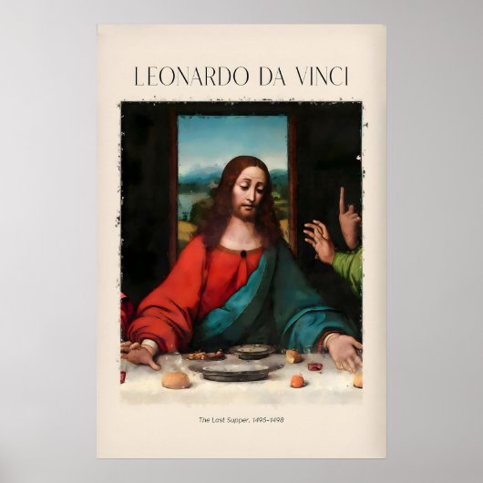 Leonardo da Vinci Kunstprint - Het Laatste Avondma Poster (Voorkant)