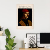 Leonardo da Vinci Kunstprint - Portret van een Poster (Thuiskantoor)